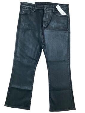 Joe's Women’s Cropped Coated Black Jeans Size 33 NWT